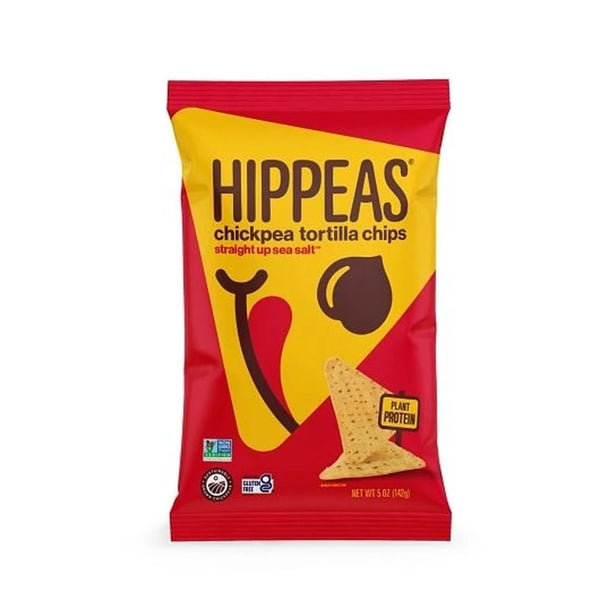 Hippeas Non-GMO Straight Up Sea Salt Chickpea Tortilla Chips, 5 Ounce