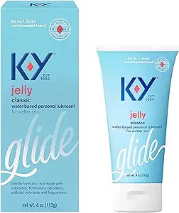 KY Jelly Premium Water Based Lube Personal Lubricant Safe To Use With Latex Condoms, Devices, Sex Toys and Vibrators, 4 oz.