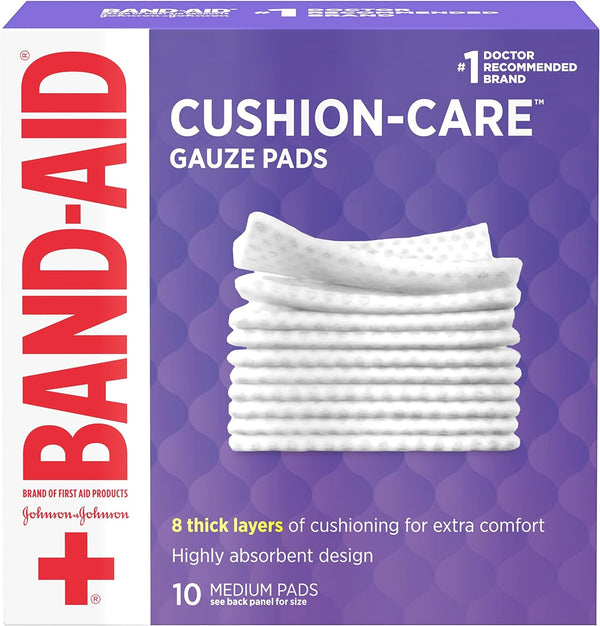 Johnson & Johnson Band-Aid First Aid Gauze Pads 3"x3" 10ct