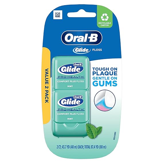 Oral B Glide Comfort Pluss Floss Mint 2ct