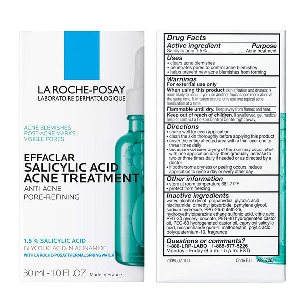 La Roche-Posay Effaclar Salicylic Acid Acne Treatment 1 Oz