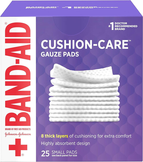 J&J Band-Aid Brand Cushion Care Gauze Pads 2x2" 25ct