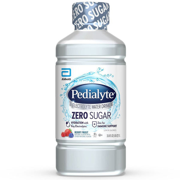 Abbott Pedialyte Zero Sugar Electrolyte Solution Berry Frost 33.8Oz