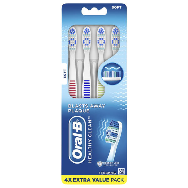 Oral-B Healthy Clean Soft Toothbrushes 4ct