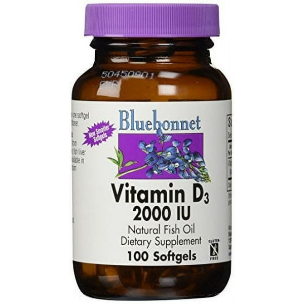Bluebonnet Vitamin D3 50mcg Softgels 100ct