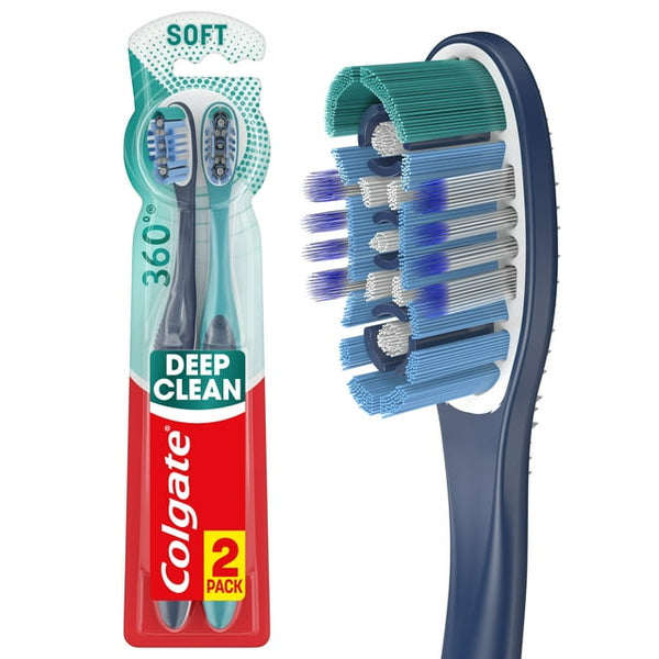 Colgate Toothbrush 360 Soft Pack 2ct