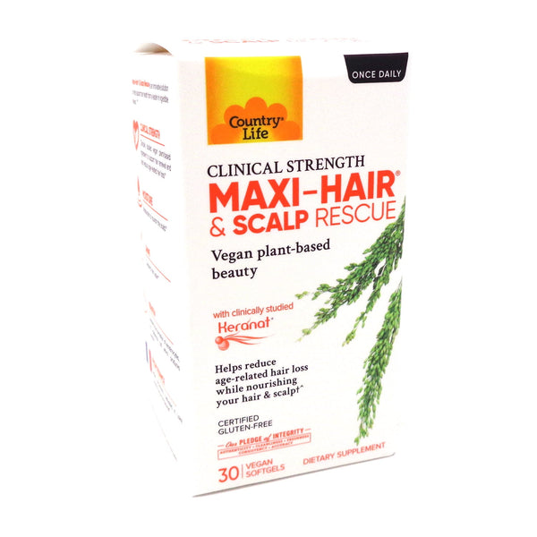 Country Life Maxi-Hair & Scalp Rescue Vegetable Softgels 30ct