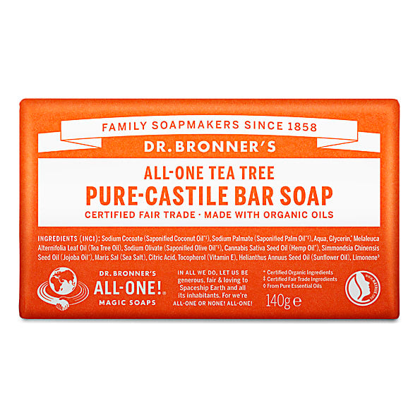 Dr. Bronners Organic Tea Tree Bar Soap 5 Oz