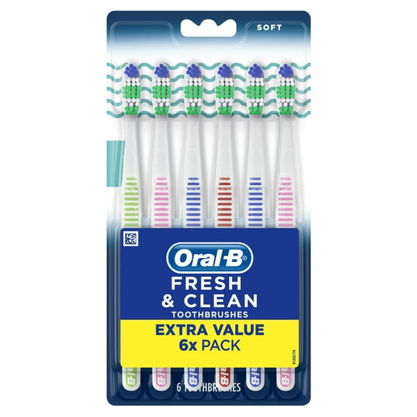 Oral-B Fresh & Clean Soft Toothbrushes 6ct