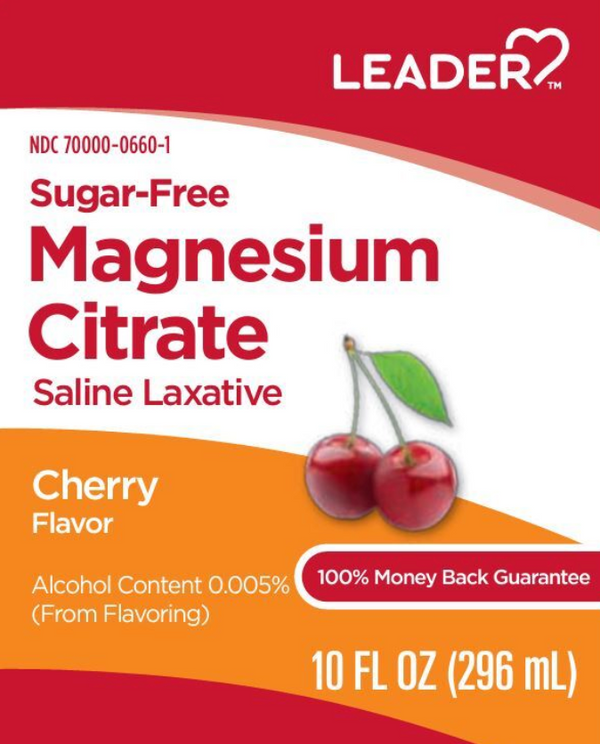 Leader Magnesium Citrate Cherry 10Oz