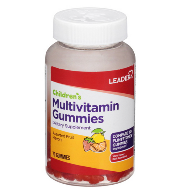 Leader Children Multivitamin Gummies Assorted Fruit Flavors 70ct