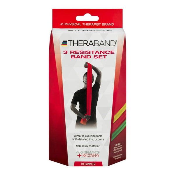 Theraband Resistance Latex Free Beginner Set 3 Bands