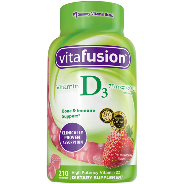 Vitafusion D3 Strawberry Gummies 210ct