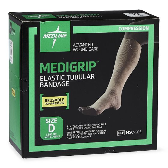 Medline Medigrip Elastic Tubular Bandage Size D 7.5cm 11yd MSC9503