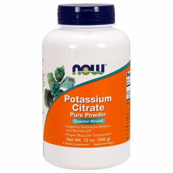 Now Pottasium Citrate Powder 12Oz
