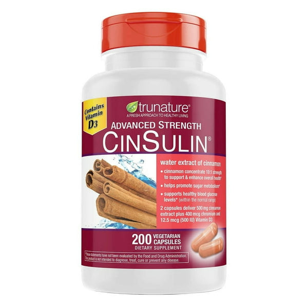 Trunature Advantage Strength Cinsulin Capsules 200ct