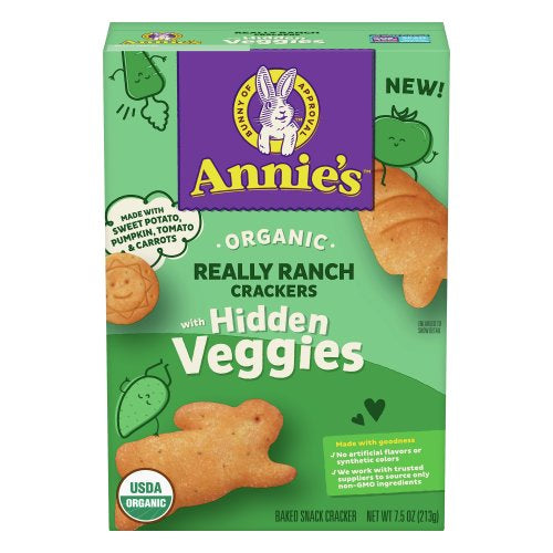 Annie's Homegrown Hidden Veggie Crackers oz, Ranch, 7.5 Ounce