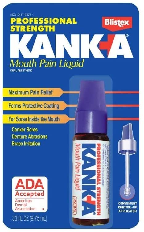 Kanka Maximum Strength Soft Brush Tooth and Gum Pain Gel For Canker Sores,  0.07 oz, One Count