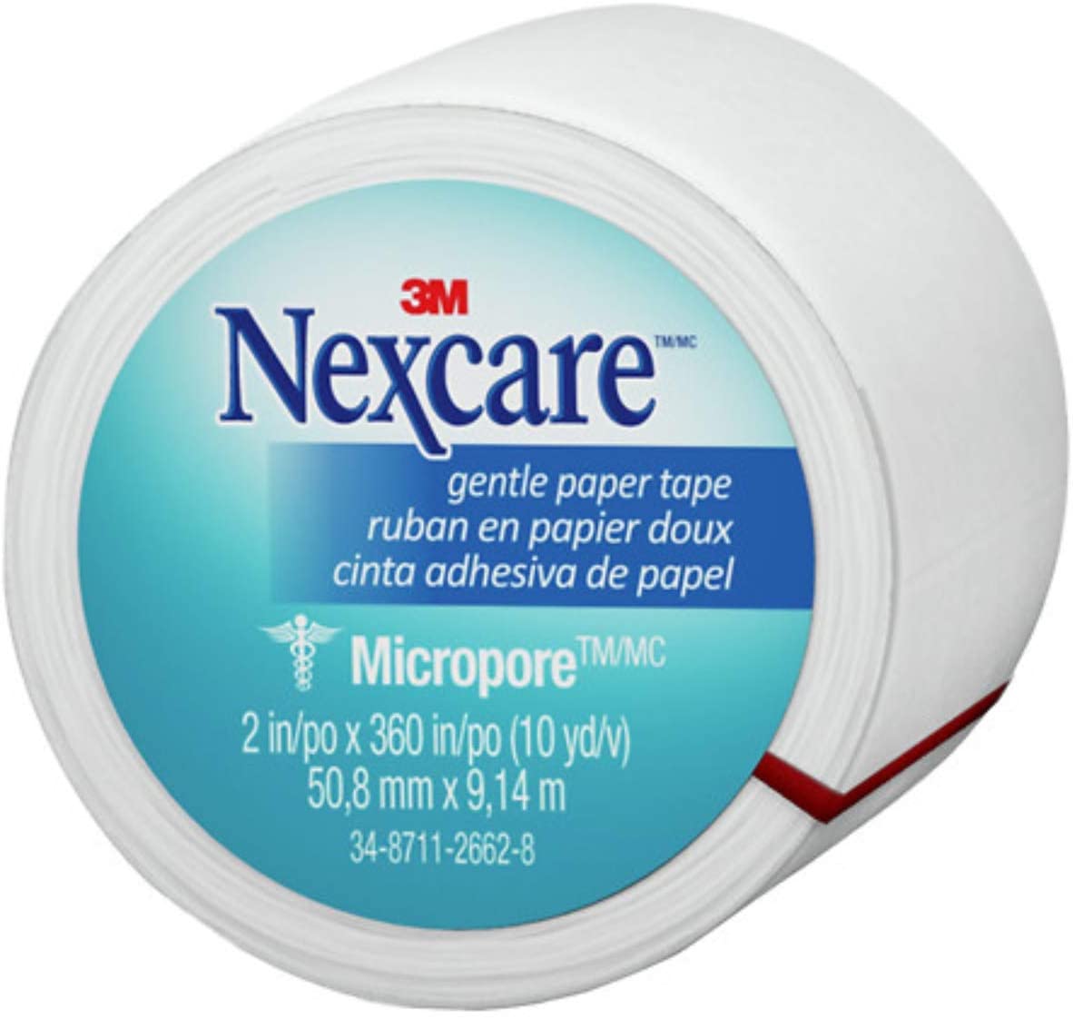 3M Nexcare Micropore Paper First Aid Tape, 1/2 Inch X 10 Yards, 24 Ea