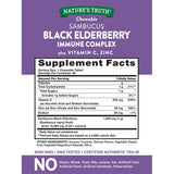 Nature's Truth Elderberry + Vitamin C Zinc Natural Berry 50 Chewable Tablets