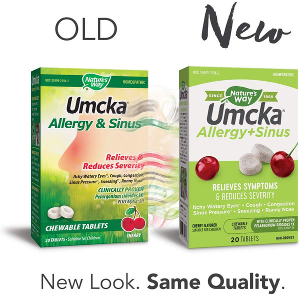 Nature's Way Umcka Allergy and Sinus Chewable Tablets