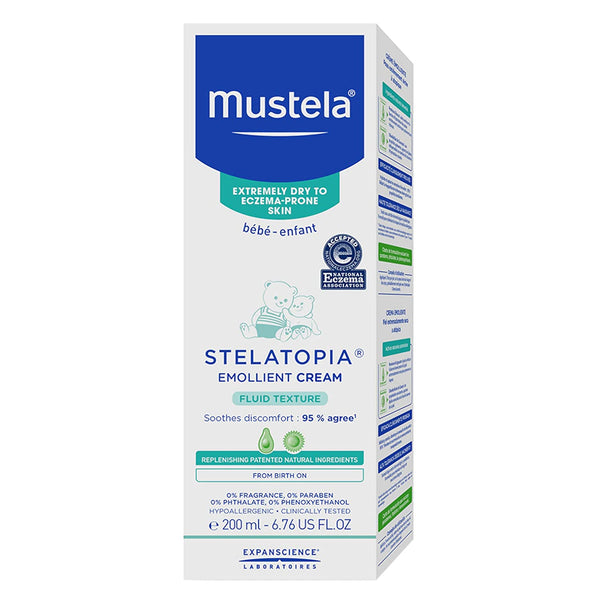 Mustela Stelatopia Emollient Cream, Baby Cream, for Eczema-Prone Skin. 200 ml