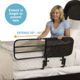 Stander EZ Adjust Bed Rail, Adjustable Home Hospital Bed Rail and Bed Assist Grab Bar for Elderly Adults, Includes Organizer Pouch
