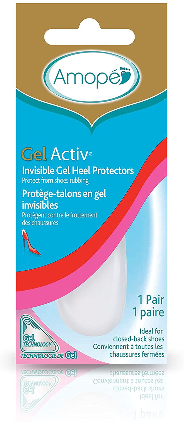 Amope GelActiv Invisible Gel Heel Protectors Insoles for Women