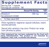 Pure Encapsulations Potassium Citrate 90 Capsules