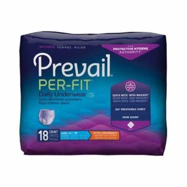 Prevail Per-Fit Underwear, Large 44"-58" Extra Absorbency, 18 ct