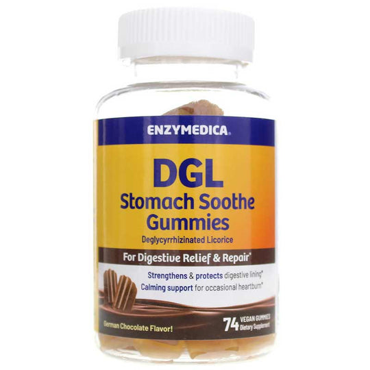 Enzymedica DGL Stomach Soothe 74 Gummies