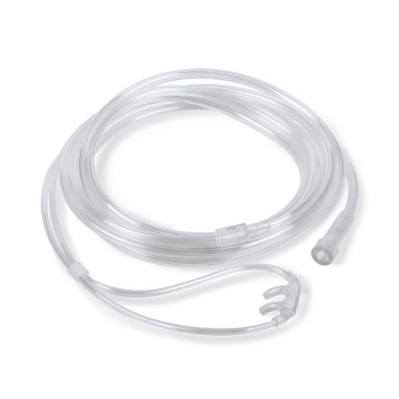 Medline Soft-Touch Adult Nasal Oxygen Cannula with 7' (2.1 cm) Crush Resistant Tubing