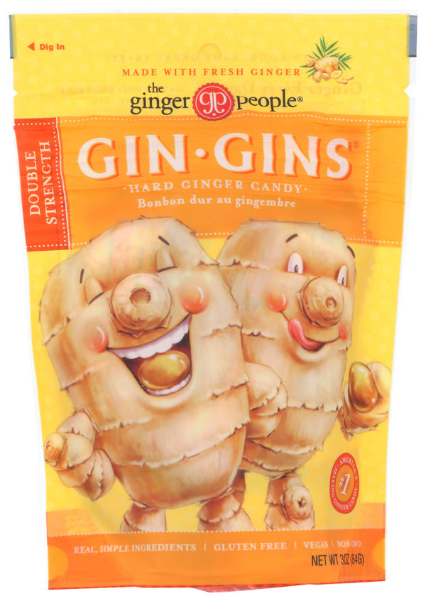 The Ginger People Gin Gins Double Strength Hard Ginger Candy, 3 Oz