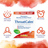 Boiron ThroatCalm, Homeopathic Medicine for Sore Throat Relief, Hoarseness, Red, Dry and Sore Throat, 60 Tablets