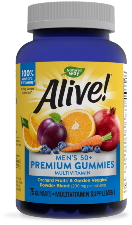 Nature's Way Alive Premium Men's 50+ Gummy Multivitamin
