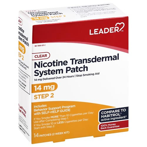 Leader Step 2 14 mg Nicotine Transdermal Patches 14 ct