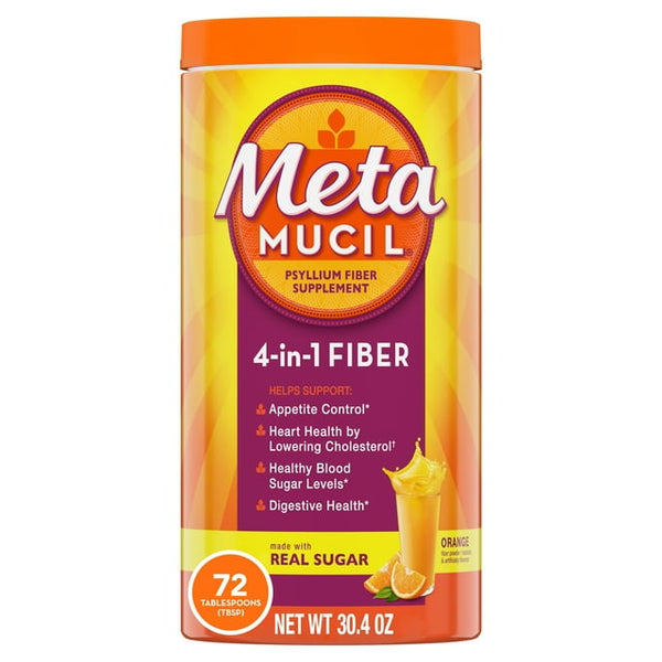Metamucil Orange Smooth Texture Real Sugar 30.4Oz