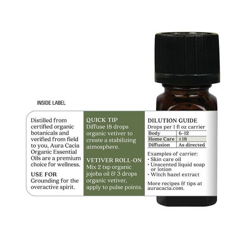 Aura Cacia Orgaic Vetiver Grounding Essential Oil 0.25oz