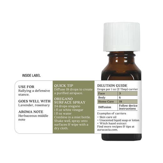 Aura cacia orégano purificando aceite esencial puro 0.5 oz