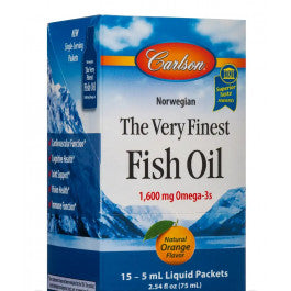 Carlson Fish Oil  Liquid Orange Packs 15ct