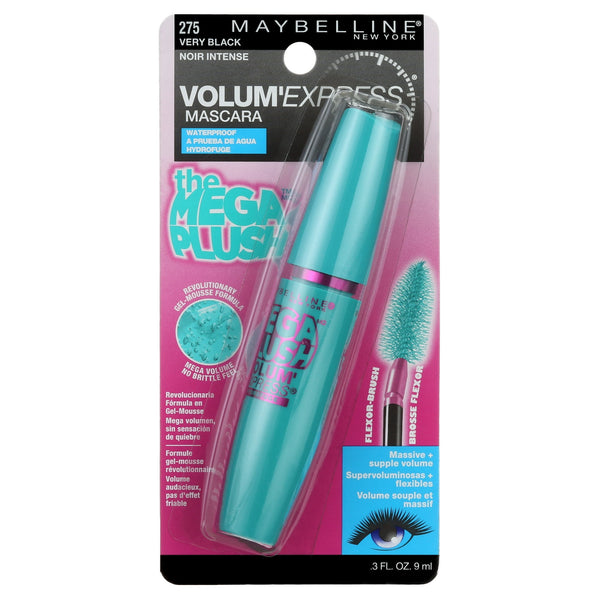 Maybelline Volum' Express The Mega Plush Waterproof Mascara Very Black 0.3oz