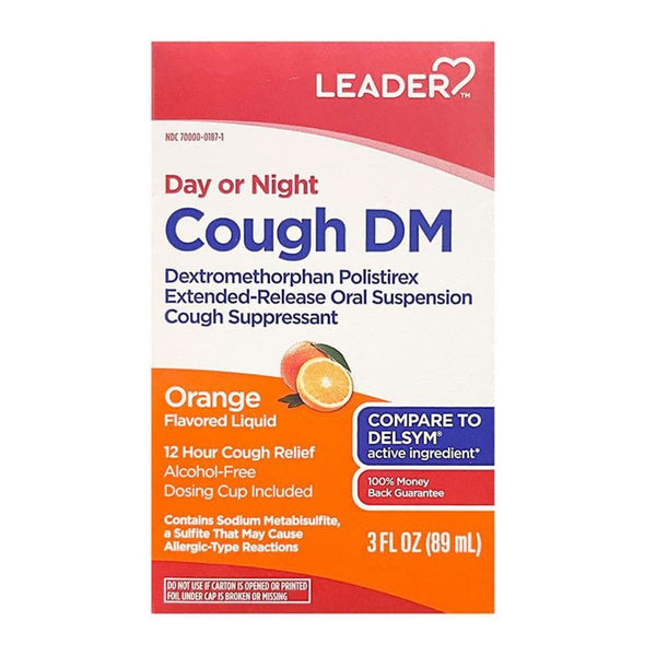 Leader Cough Dm 12 Hours Relief Orange 3oz