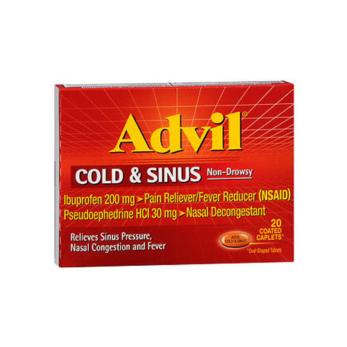 Advil Cold Sinus Coated Caplets 200mg 20ct