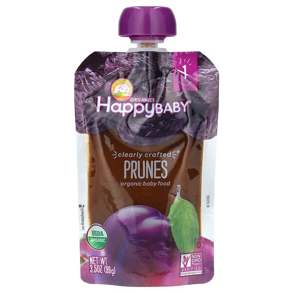 HappyBaby Clearly Krafted Organic Prunes 4Oz