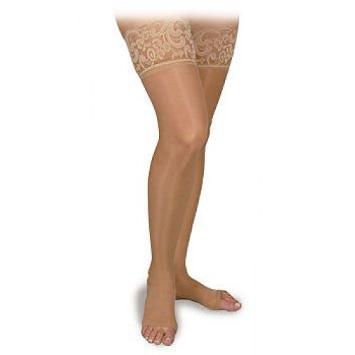 Activa Sheer Therapy Thigh High with Lace Top, Open Toe MODEL: H202