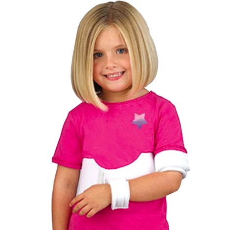 FLA Orthopedics For Kids Elastic Shoulder Immobilizer White S