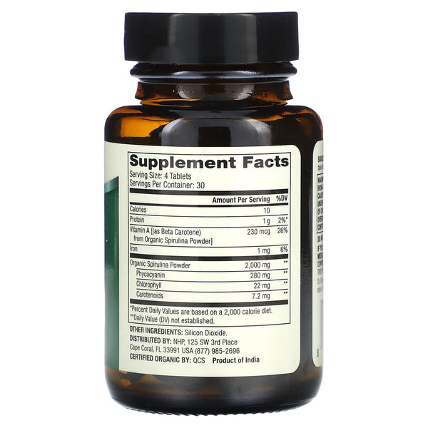 Dr. Mercola Organic Spirulina 2000mg Tablets 120ct