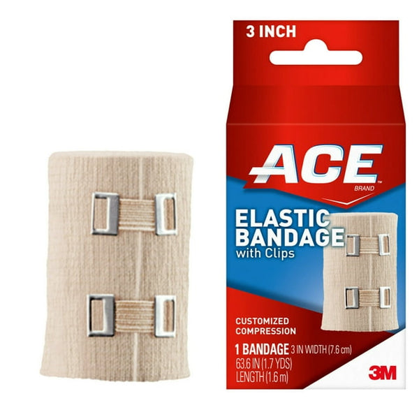 Ace Elastic Bandage EZ Clips 3" 1.7yd