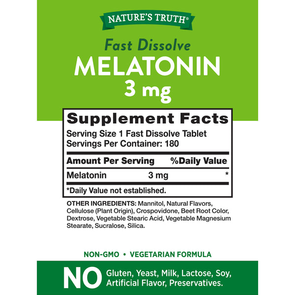 Nature's Truth Melatonin 3mg Tablets 180ct