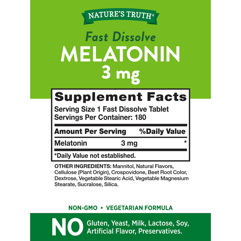 Nature's Truth Melatonin 3mg tabletas 180ct